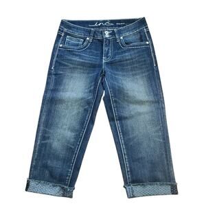 Inc. Denim Cropped Capri Denim Embellished Jean Cropped Jeans